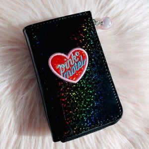 Holographic Heart Card Case Wallet w. Key Holder